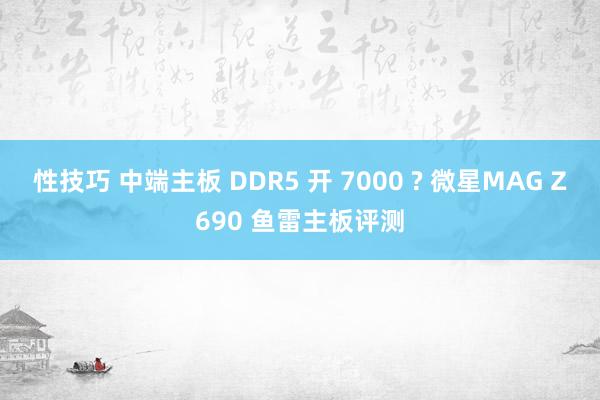 性技巧 中端主板 DDR5 开 7000 ? 微星MAG Z690 鱼雷主板评测