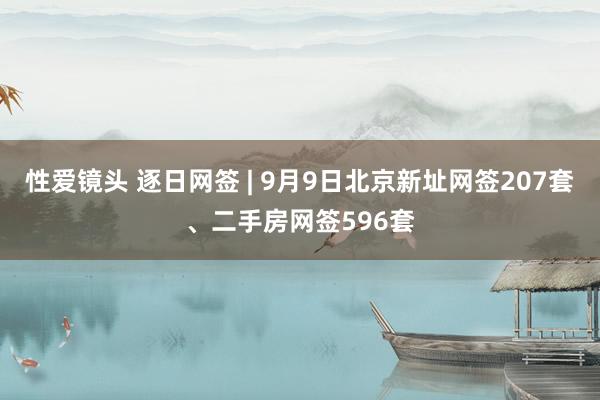 性爱镜头 逐日网签 | 9月9日北京新址网签207套、二手房网签596套