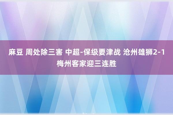 麻豆 周处除三害 中超-保级要津战 沧州雄狮2-1梅州客家迎三连胜