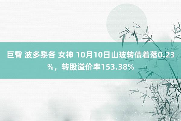 巨臀 波多黎各 女神 10月10日山玻转债着落0.23%，转股溢价率153.38%