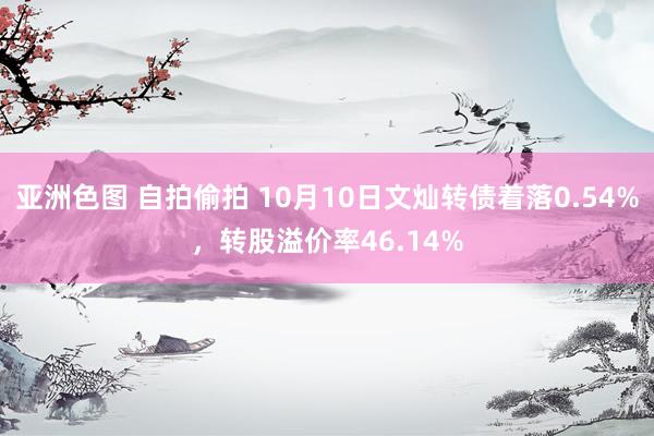 亚洲色图 自拍偷拍 10月10日文灿转债着落0.54%，转股溢价率46.14%