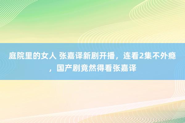 庭院里的女人 张嘉译新剧开播，连看2集不外瘾，国产剧竟然得看张嘉译