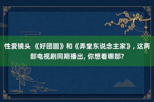 性爱镜头 《好团圆》和《弄堂东说念主家》， 这两部电视剧同期播出， 你想看哪部?