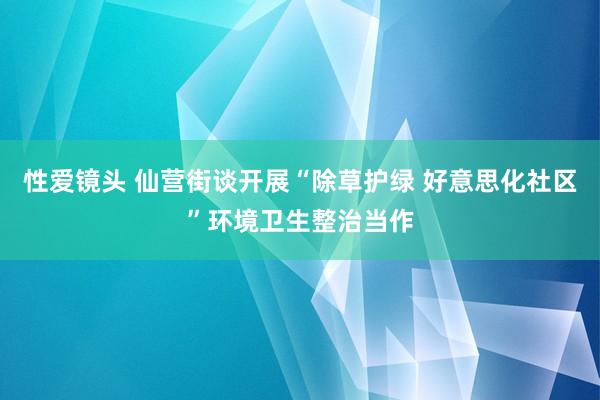 性爱镜头 仙营街谈开展“除草护绿 好意思化社区”环境卫生整治当作