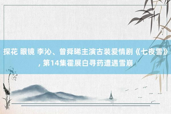 探花 眼镜 李沁、曾舜晞主演古装爱情剧《七夜雪》， 第14集霍展白寻药遭遇雪崩