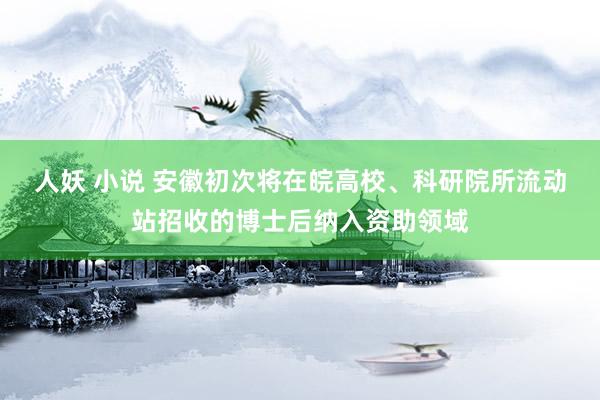 人妖 小说 安徽初次将在皖高校、科研院所流动站招收的博士后纳入资助领域