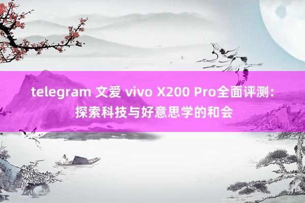 telegram 文爱 vivo X200 Pro全面评测: 探索科技与好意思学的和会