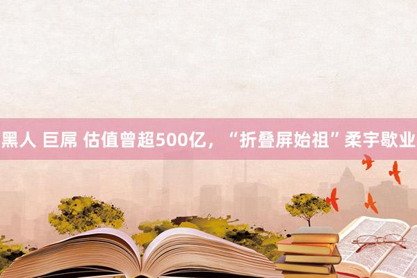 黑人 巨屌 估值曾超500亿，“折叠屏始祖”柔宇歇业