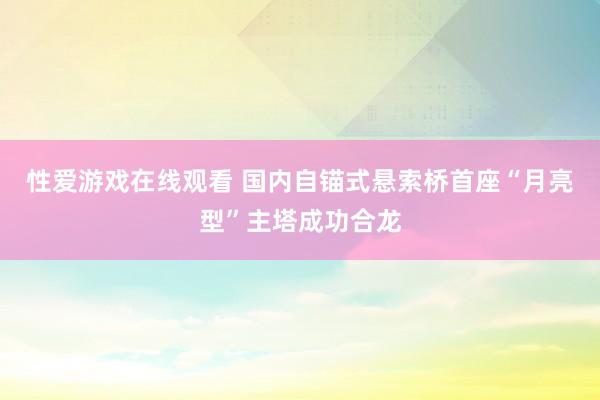 性爱游戏在线观看 国内自锚式悬索桥首座“月亮型”主塔成功合龙