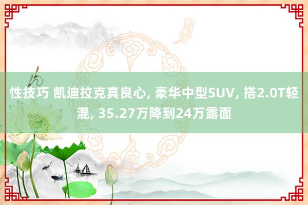 性技巧 凯迪拉克真良心， 豪华中型SUV， 搭2.0T轻混， 35.27万降到24万露面