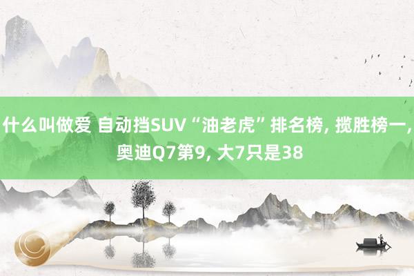 什么叫做爱 自动挡SUV“油老虎”排名榜， 揽胜榜一， 奥迪Q7第9， 大7只是38