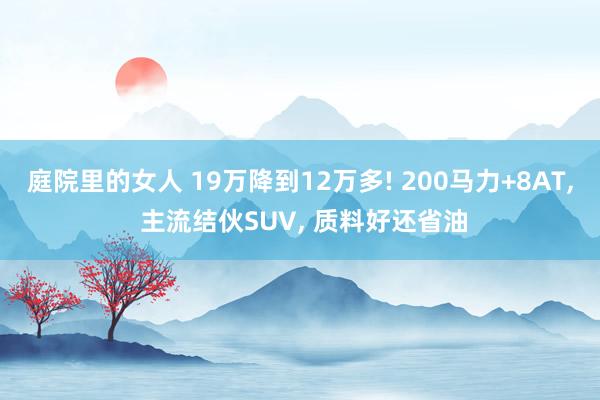 庭院里的女人 19万降到12万多! 200马力+8AT， 主流结伙SUV， 质料好还省油