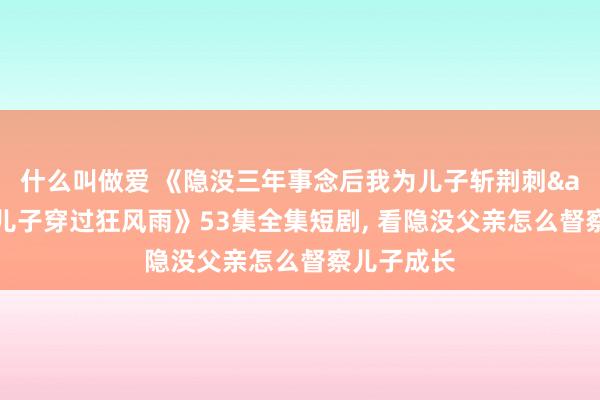 什么叫做爱 《隐没三年事念后我为儿子斩荆刺&我为儿子穿过狂风雨》53集全集短剧， 看隐没父亲怎么督察儿子成长